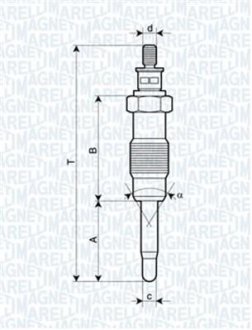 Свічка розжарювання MAGNETI MARELLI UC4A