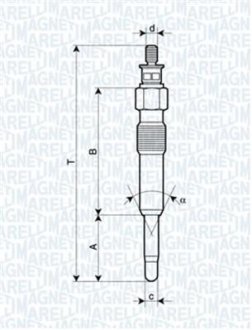 Свічка розжарювання MAGNETI MARELLI UC8A