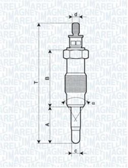 Свічка розжарювання MAGNETI MARELLI UX11A