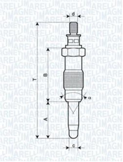 Свічка розжарювання MAGNETI MARELLI UX13A (фото 1)