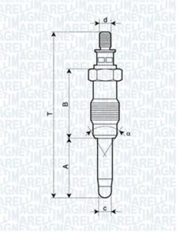 Свічка розжарювання MAGNETI MARELLI UX14A