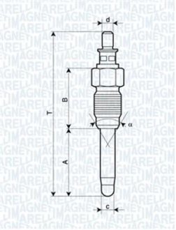 Glow-Plug MAGNETI MARELLI UX26A