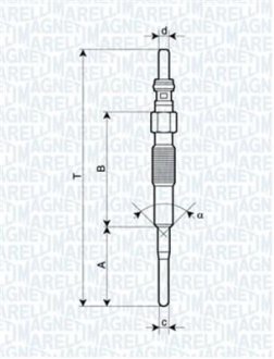 Њwieca їarowa OPEL ANTARA 2.0CDTI, CHECROLET CAPTIVA 2.0D MAGNETI MARELLI UY11A