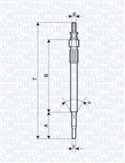 Свічка розжарювання MAGNETI MARELLI UY1A