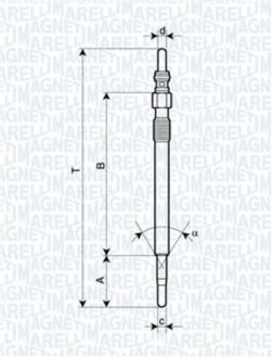 Свічка розжарювання MAGNETI MARELLI UY4A (фото 1)