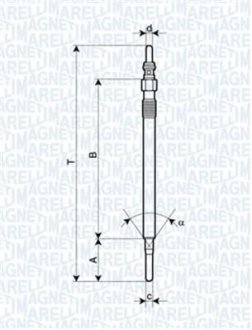 Glow-Plug MAGNETI MARELLI UY8A (фото 1)