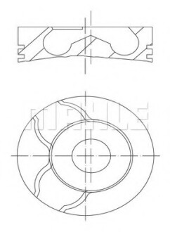 Поршень MAHLE / KNECHT 00101 00 (фото 1)