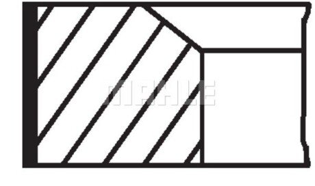 Комплект поршневых колец из 3 шт. MAHLE / KNECHT 00140N1