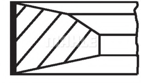 Zestaw pierњcieni tіoka MAHLE MAHLE / KNECHT 00523N1