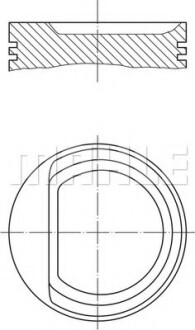 Поршень в комплекте на 1 цилиндр, STD MAHLE MAHLE / KNECHT 0102900 (фото 1)