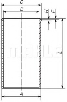 Гильза цилиндра MAHLE MAHLE / KNECHT 011WV04