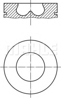 Поршень з кільцями FORD 90.4 TRANSIT 2.4 TDCI 2004- (MAHLE) MAHLE / KNECHT 013 PI 00107 002