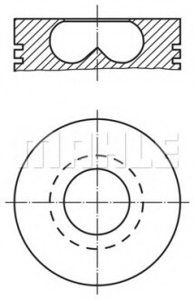 Поршень MAHLE / KNECHT 015 69 02 (фото 1)