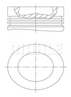 Поршень 81.01mm STD Audi A3, A4, A4, A5, A6, Q5, TT Seat Altea, Altea XL, Exeo, Leon, Toledo III Skoda Octavia, SuperB, Yeti 2.0TDI 09- MAHLE MAHLE / KNECHT 028PI00100000