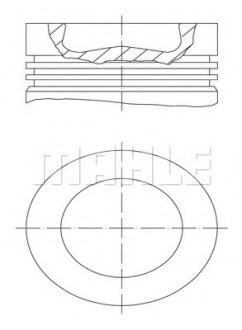 Поршень VW Caddy/Crafter 2.0TDI 10- (81.51mm/+0.5) MAHLE MAHLE / KNECHT 028PI00116002