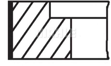 Комплект поршневых колец из 3 шт. MAHLE / KNECHT 03474N3 (фото 1)