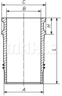 Гильза цилиндра MAHLE / KNECHT 061LW00100001 (фото 1)