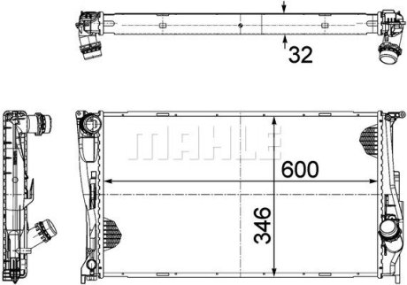 A_Радіатор 346 mm BMW MAHLE MAHLE / KNECHT CR1085000P