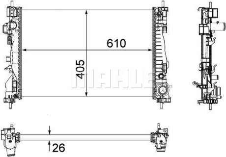 CHLODNICA WODY BEHR PREMIUM LINE MAHLE MAHLE / KNECHT CR1178000P