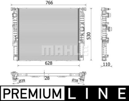 CHLODNICA WODY BEHR PREMIUM LINE MAHLE MAHLE / KNECHT CR2215000P