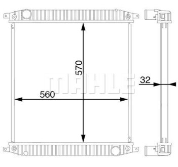 Радіатор MAHLE MAHLE / KNECHT CR703000S