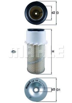 Фільтр повітряний KNECHT MAHLE / KNECHT LX14