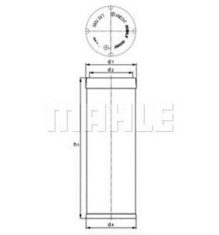 Фільтр додаткового повітря KNECHT MAHLE / KNECHT LXS7045