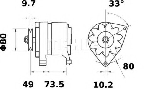 Автозапчасть MAHLE / KNECHT MG 123