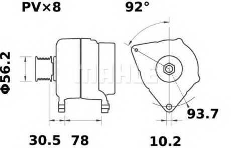 Генератор MAHLE / KNECHT MG 23