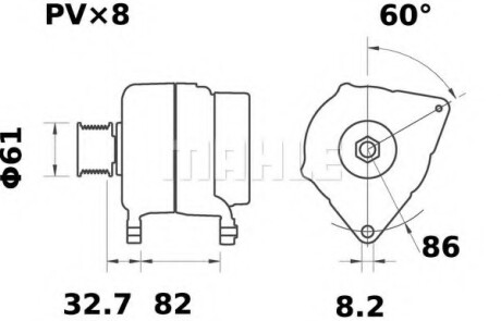 Автозапчасть MAHLE / KNECHT MG 286