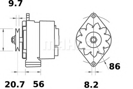 Автозапчасть MAHLE / KNECHT MG396