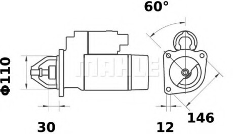 Автозапчасть MAHLE / KNECHT MS107