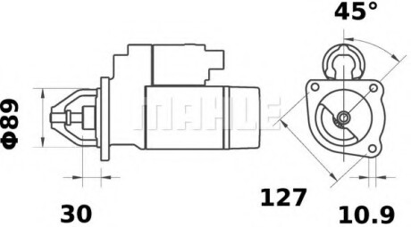 Стартер MAHLE / KNECHT MS 168