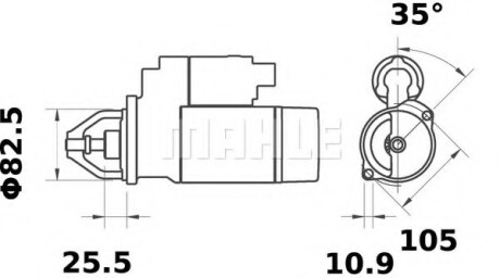 Стартер MAHLE / KNECHT MS 27