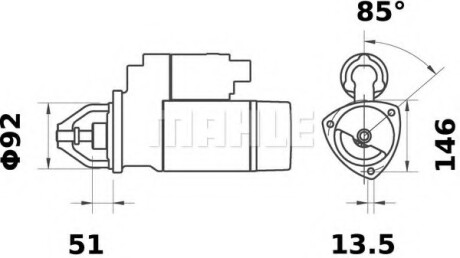 Автозапчасть MAHLE / KNECHT MS473