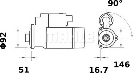 Автозапчасть MAHLE / KNECHT MS 75