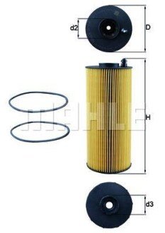 Масляный фильтр MAHLE / KNECHT OX 1059D