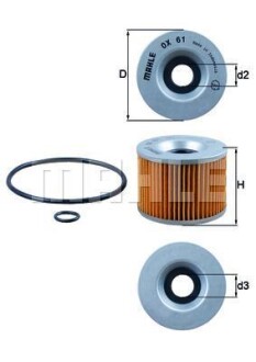 Фильтр KNECHT MAHLE / KNECHT OX61D