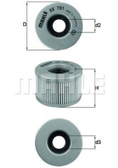 Фильтр KNECHT MAHLE / KNECHT OX791 (фото 1)