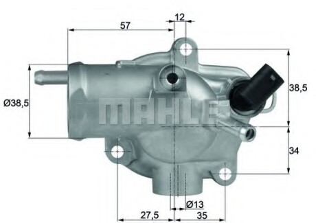 Термостат, охлаждающая жидкость MAHLE / KNECHT TH 13 92