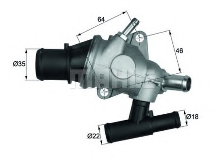 Термостат, охлаждающая жидкость MAHLE / KNECHT TH 29 88