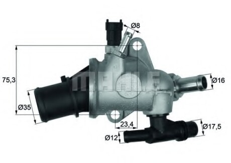 Термостат системи охолодження MAHLE MAHLE / KNECHT TI14283