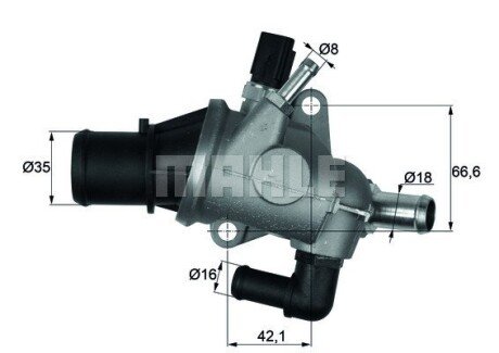 Термостат, охлаждающая жидкость MAHLE / KNECHT TI16388