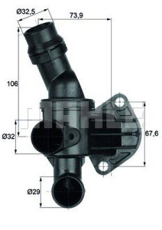 Термостат, охлаждающая жидкость MAHLE / KNECHT TI680