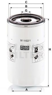 Фільтр масла -FILTER MANN W11521