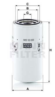 FILTR OLEJU CASE -FILTER MANN WD10020