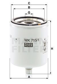 FILTR PRZEMYSЈOWY WK715/1X -FILTER MANN WK7151X