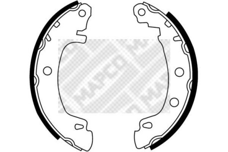 Гальмівні колодки (набір) MAPCO 8129