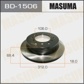 Диск тормозной задний (кратно 2) RAV4/ ASA33L (BD-1506) MASUMA BD1506