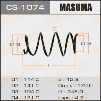 Пружина подвески передней Toyota Corolla (06-13) (CS-1074) MASUMA CS1074